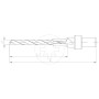 Drill bit for euro screw 6.3x50