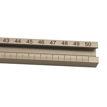 T-Schienenprofile 1000 mm x 19 x 12,5 abgestuft