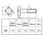 BOULON TETE CARRE M8 x L.30
