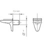 ZAMAK NICKELED CLEAT WITH STAMP
